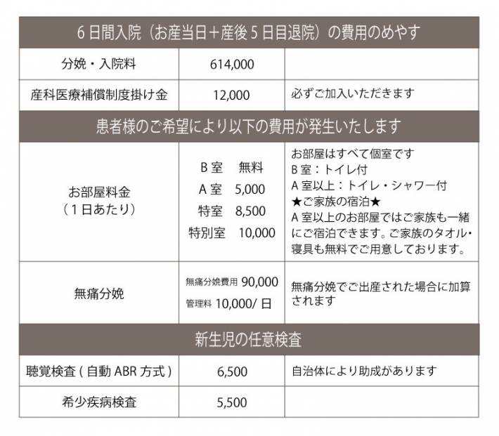 分娩費用について